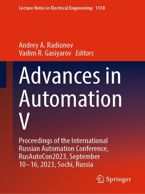 cover image of Advances in Automation V